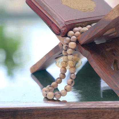 Gray Natural Colored Dye Eco-Friendly Sustainable Original Açai Seed 9 mm Beads Traditional Tasbih