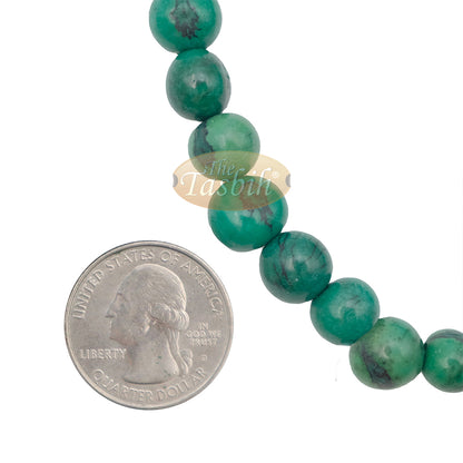 Jade Green Natural Colored Dye Eco-Friendly Sustainable Original Açai Seed 9mm Beads Traditional Tasbih