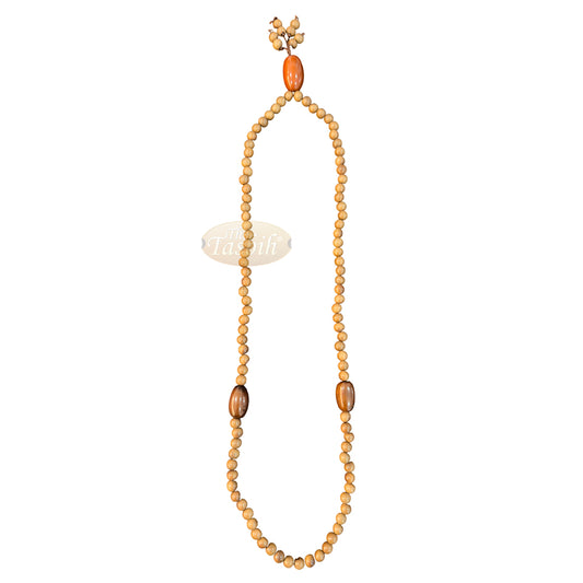 Light Brown Natural Colored Dye Eco-Friendly Sustainable Original Açai Seed 9 mm Beads Traditional Tasbih