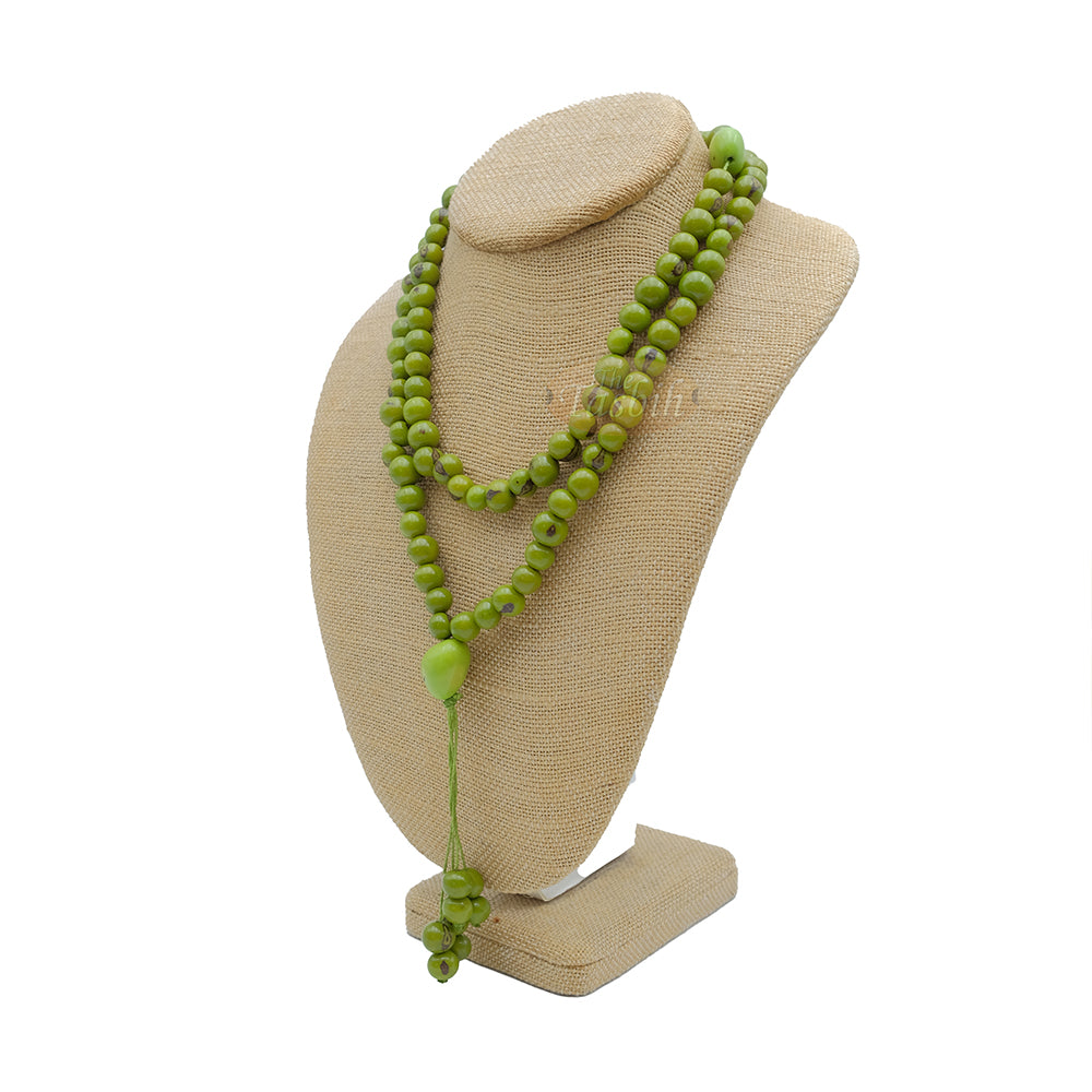 Lime Green Natural Colored Dye Eco-Friendly Sustainable Original Açai Seed 9mm Beads Traditional Tasbih