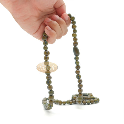 Mung Bean Green Natural Colored Dye Eco-Friendly Sustainable Original Açai Seed 9mm Beads Traditional Tasbih