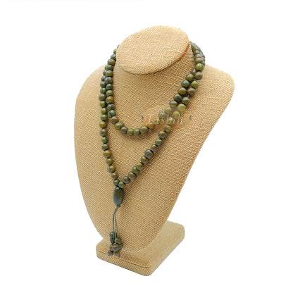 Mung Bean Green Natural Colored Dye Eco-Friendly Sustainable Original Açai Seed 9mm Beads Traditional Tasbih