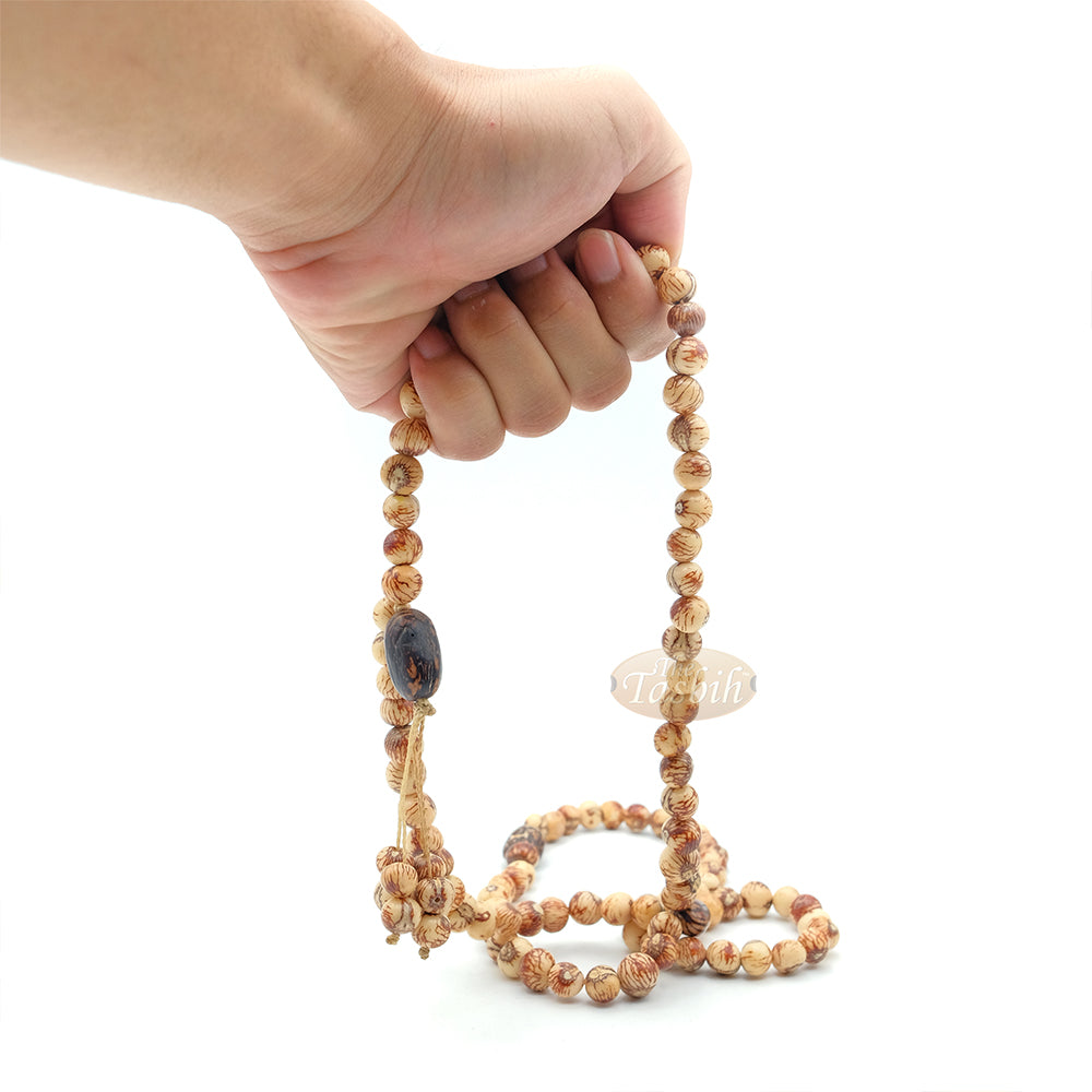 Natural Color Eco-Friendly Sustainable Genuine Açai Seed 9mm Prayer Beads Traditional Tasbih