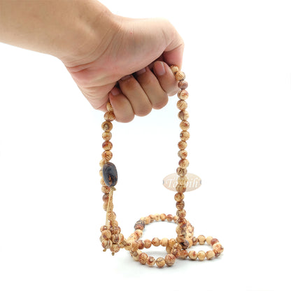 Natural Color Eco-Friendly Sustainable Genuine Açai Seed 9mm Prayer Beads Traditional Tasbih