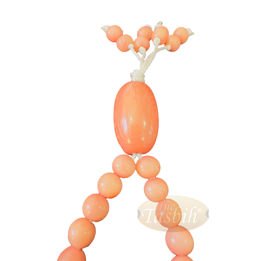 Light Pink Natural Colored Dye Eco-Friendly Sustainable Original Açai Seed 9 mm Beads Traditional Tasbih