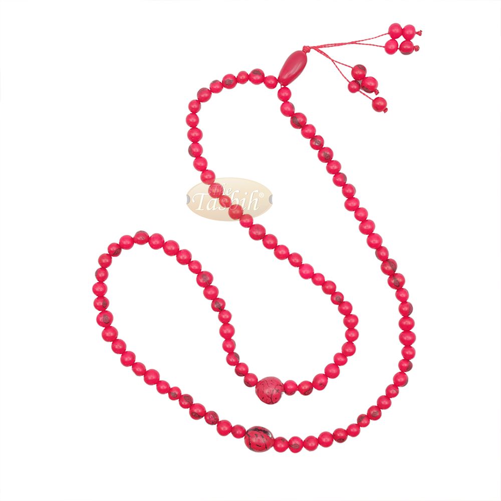 Red Colored Natural Dye Eco-Friendly Sustainable Original Açai Seed 9 mm Beads Traditional Tasbih