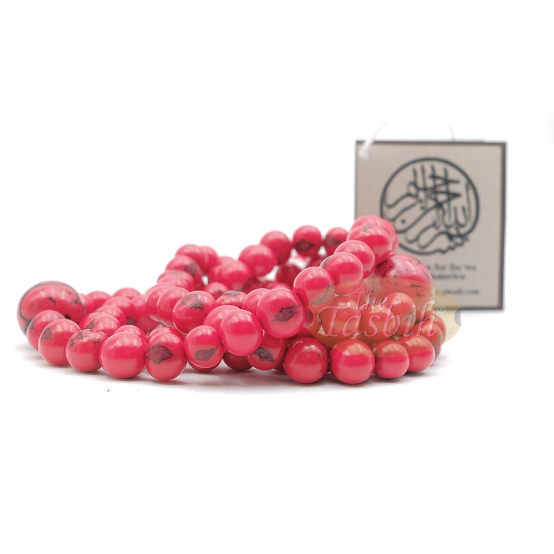 Red Colored Natural Dye Eco-friendly Sustainable Original Açai Seed 9mm Beads Traditional Tasbih