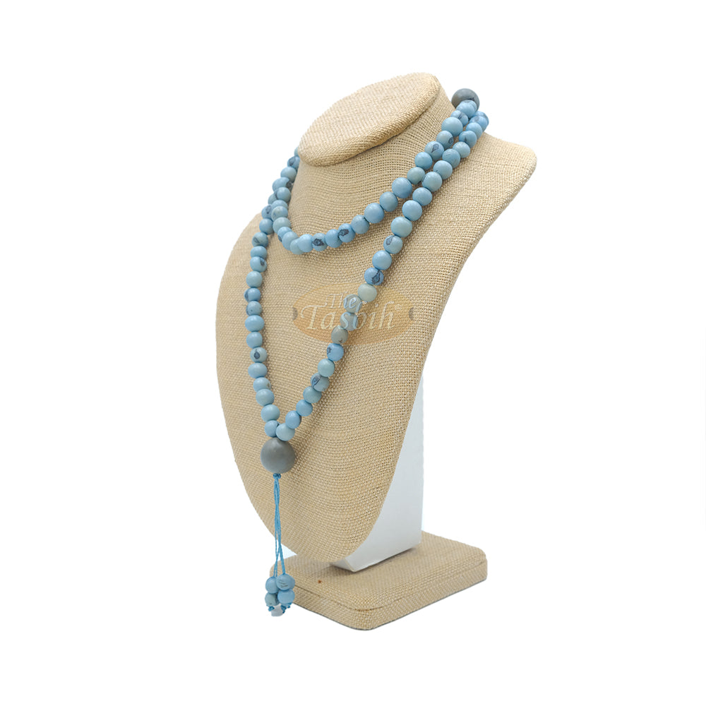 Sky Blue Natural Colored Dye Eco-Friendly Sustainable Original Açai Seed 9mm Beads Traditional Tasbih