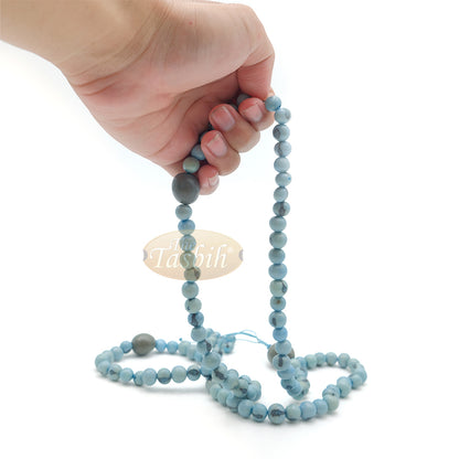 Sky Blue Natural Colored Dye Eco-Friendly Sustainable Original Açai Seed 9mm Beads Traditional Tasbih