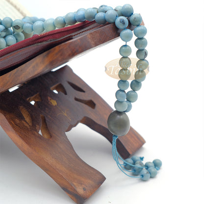 Sky Blue Natural Colored Dye Eco-Friendly Sustainable Original Açai Seed 9mm Beads Traditional Tasbih