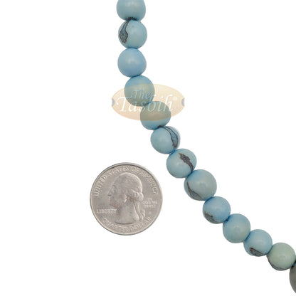 Sky Blue Natural Colored Dye Eco-Friendly Sustainable Original Açai Seed 9 mm Beads Traditional Tasbih