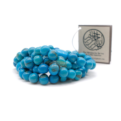 Light Cobalt Blue Natural Colored Dye Eco-Friendly Sustainable Original Açai Seed 9mm Beads Traditional Tasbih