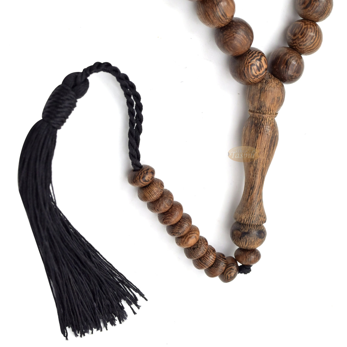 Natural Johar Tasbih 99 Ct Round 10 mm Beads with Black Tassels