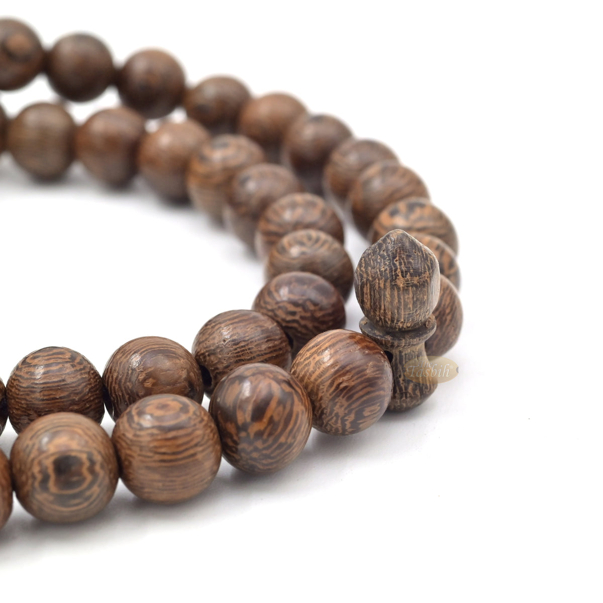 Natural Johar Tasbih 99 Ct Round 10 mm Beads with Black Tassels