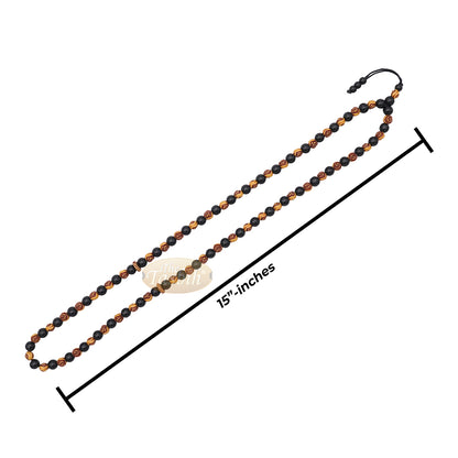Muslim Prayer Beads - 8 mm Faux Onyx Black & Yellow Engraved beads 99 count Tasbih