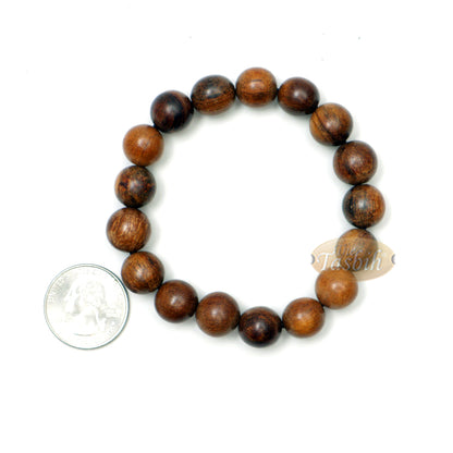 Large Exotic Oud Aloeswood Gaharu 12mm Bead Bracelet