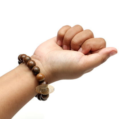 Gelang Manik Oud Aloeswood Gaharu 12mm Eksotik Besar