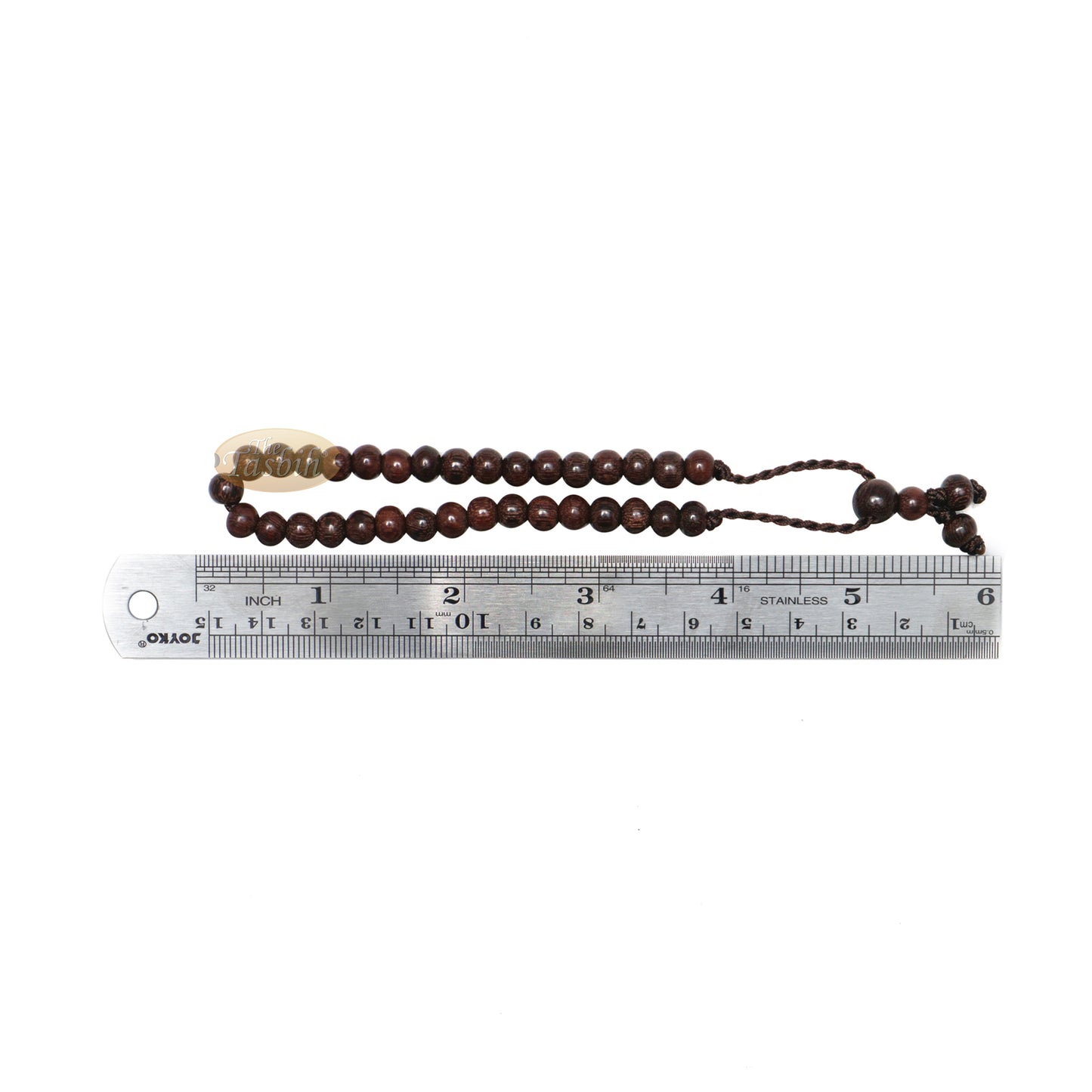 Tasbih Bracelet Handmade 33 count Adjustable 5.5×6.5mm Tamarind Wood