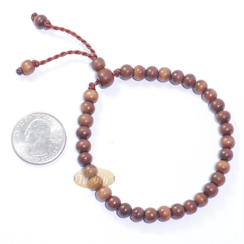 Ironwood Tasbih Bracelet 33-Bead Indonesian Stigi 6x5 mm Prayer Bracelet Gift Boxed
