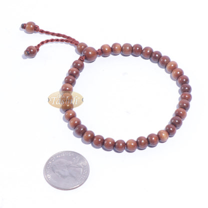 Ironwood Tasbih Bracelet 33-Bead Indonesian Stigi 6x5 mm Prayer Bracelet Gift Boxed