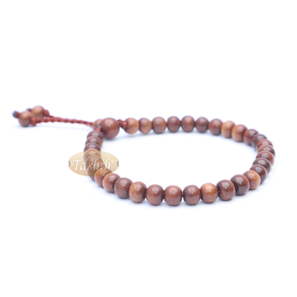 Ironwood Tasbih Bracelet 33-Bead Indonesian Stigi 6x5 mm Prayer Bracelet Gift Boxed
