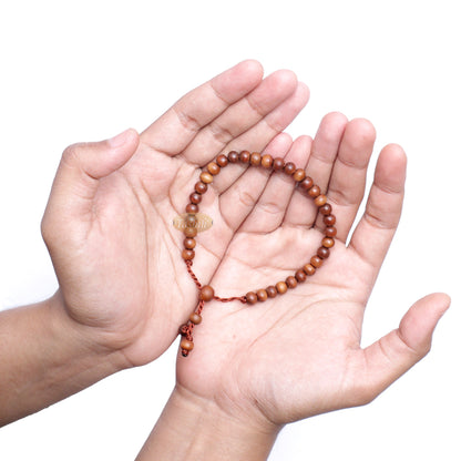 Ironwood Tasbih Bracelet 33-Bead Indonesian Stigi 6x5 mm Prayer Bracelet Gift Boxed