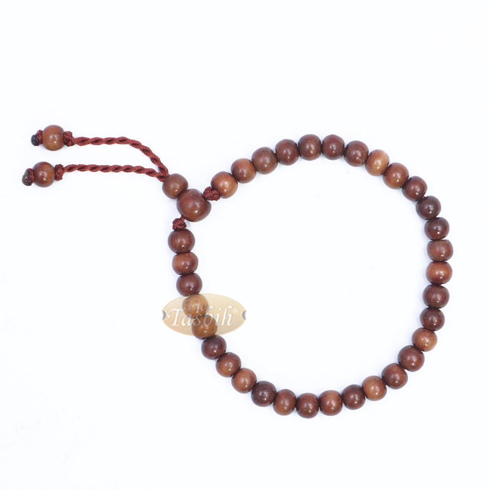 Ironwood Tasbih Bracelet 33-Bead Indonesian Stigi 6x5 mm Prayer Bracelet Gift Boxed