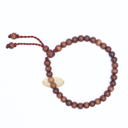 Ironwood Tasbih Bracelet 33-Bead Indonesian Stigi 6×5 mm Prayer Bracelet Gift Boxed