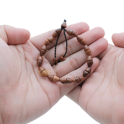 Small Kuka 13ct Adjustable Bracelet - Handcrafted 7x13m Biconal Genuine Natural Color Shiny Seed Beads in Gift Box