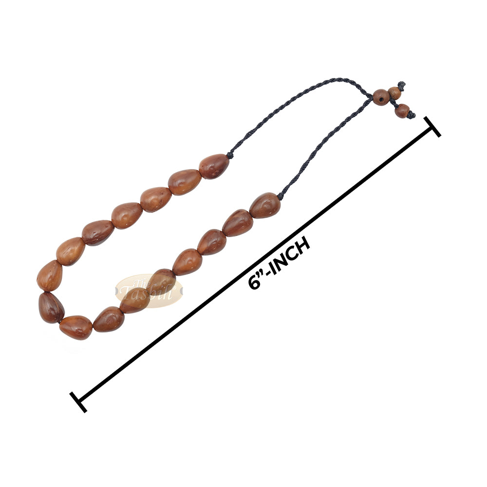 Small Kuka 16ct Adjustable Bracelet - Handcrafted 7x10m Cone Genuine Natural Wood Color Shiny Seed Beads