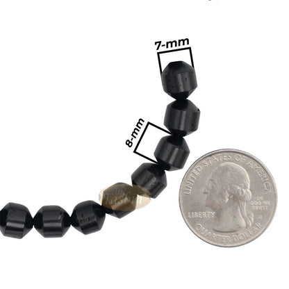 Black Kuka 33ct Tasbih Prayer Beads – Adjustable Handcrafted 7×8 mm Cylinder Genuine Natural Color Shiny Seed Rosary Beads in Gift Box