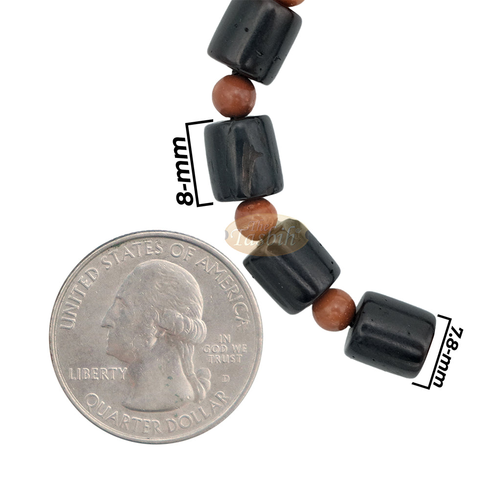 Medium Kuka 27ct Adjustable Bracelet - Handcrafted 8 mm Barrel 5 mm Round Genuine Natural Color Shiny Seed Beads