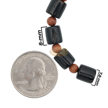 Medium Kuka 27ct Adjustable Bracelet - Handcrafted 8 mm Barrel 5 mm Round Genuine Natural Color Shiny Seed Beads