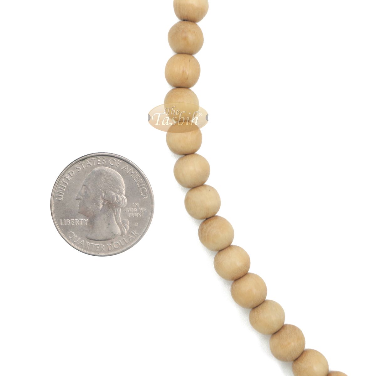 1000-Bead Citrus Wood (Kemuning) Tasbih – 8 mm Prayer Beads – Subha Misbaha with Beautiful Black Tassels