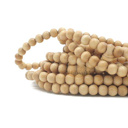 1000-Bead Citrus Wood (Kemuning) Tasbih – 8 mm Prayer Beads – Subha Misbaha with Beautiful Black Tassels