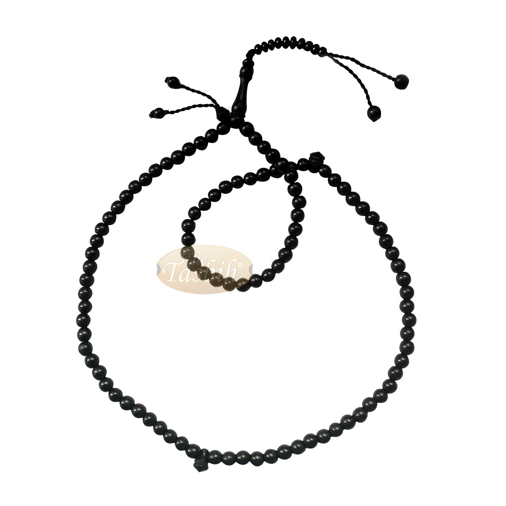 Tasbih Kayu Jeruk Hitam 8 mm Penghenti Manik-manik Penghitung Ekstra