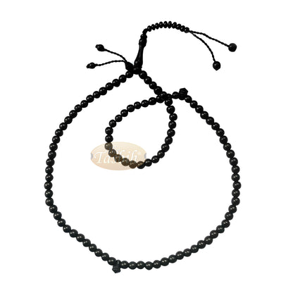 Tasbih Kayu Jeruk Hitam 8 mm Penghenti Manik-manik Penghitung Ekstra