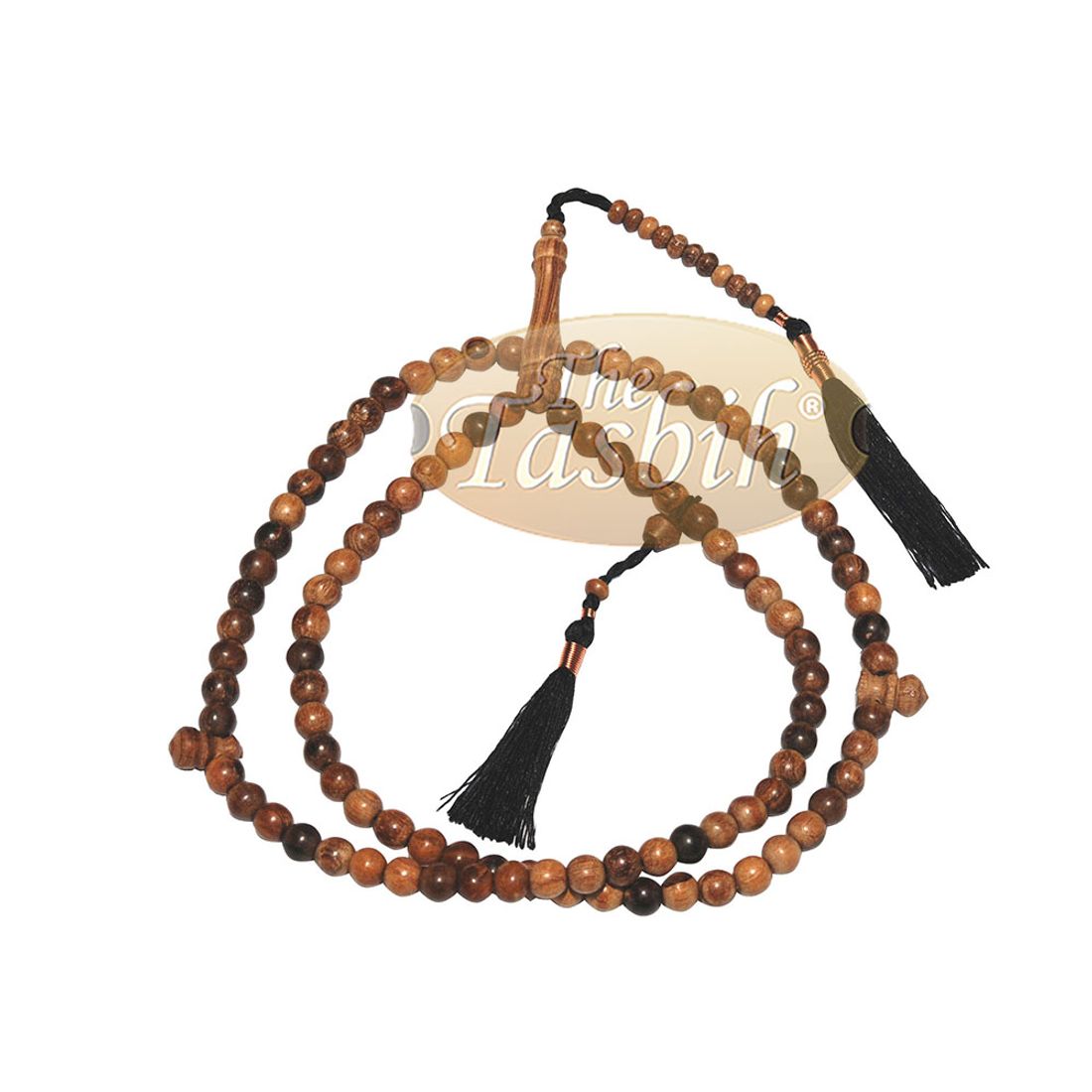 Prayer Beads Dhikr Dark Brown 8mm Oud Aloeswood Agarwood Tasbih with Tassels