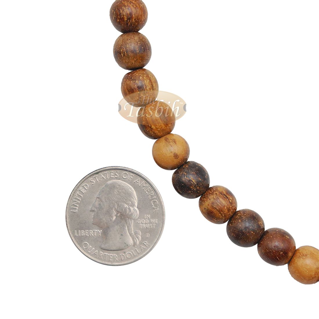 Large 9mm Oud Aloeswood Tasbih Prayer Beads Dhikr Natural Oud Scent
