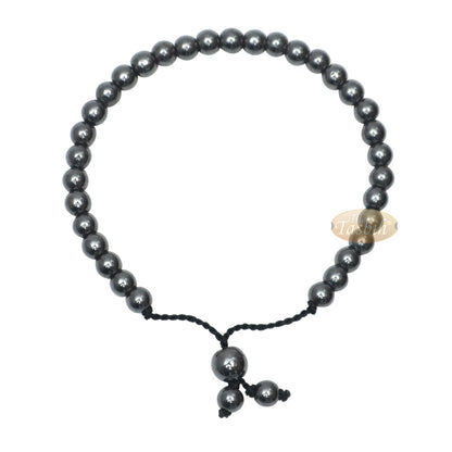 Stone Bracelet 33-Bead Hematite 6 mm Beads without Dividers Zikr