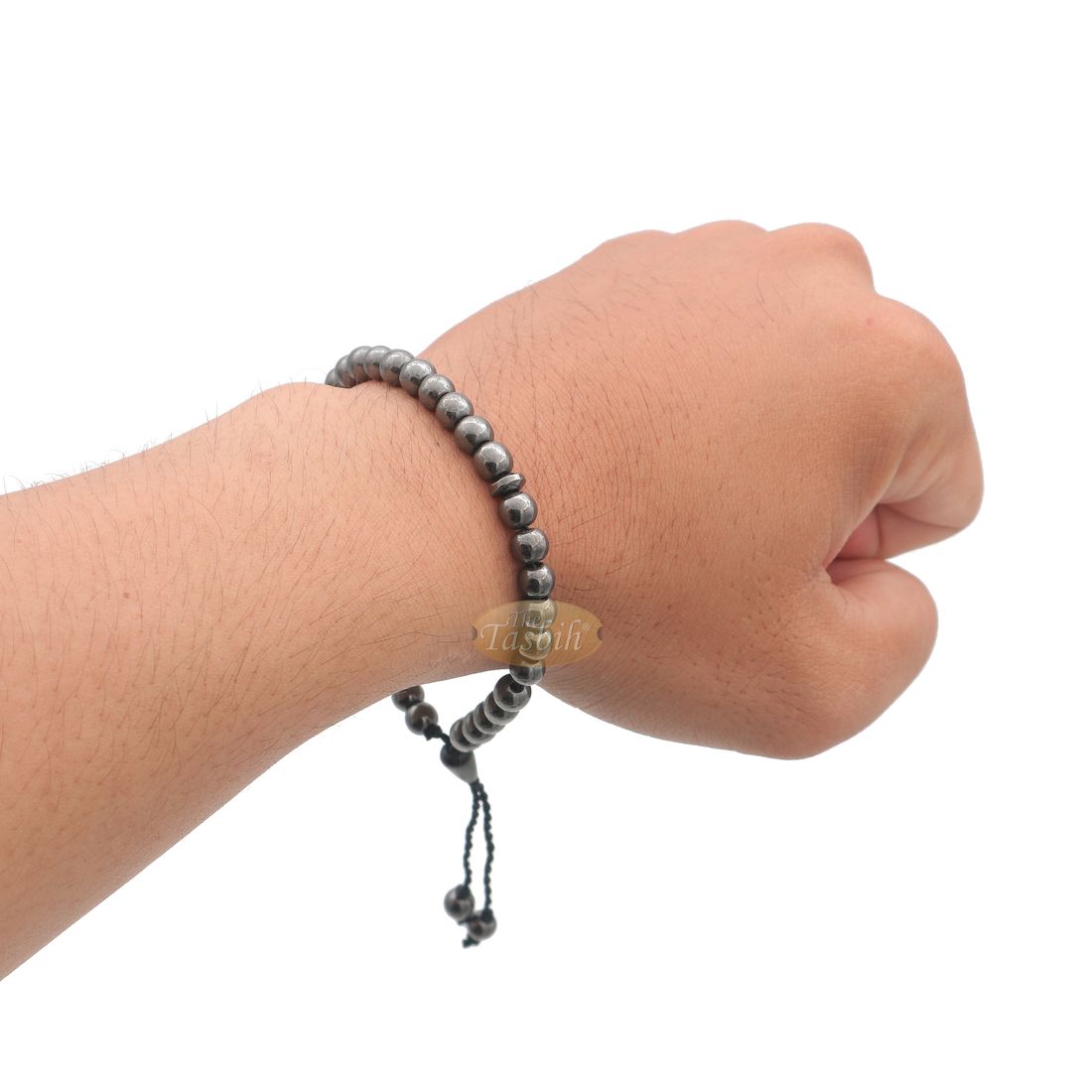 Islamic 33-bead Bracelet Hematite 6mm Beads Dividers Prayer Beads