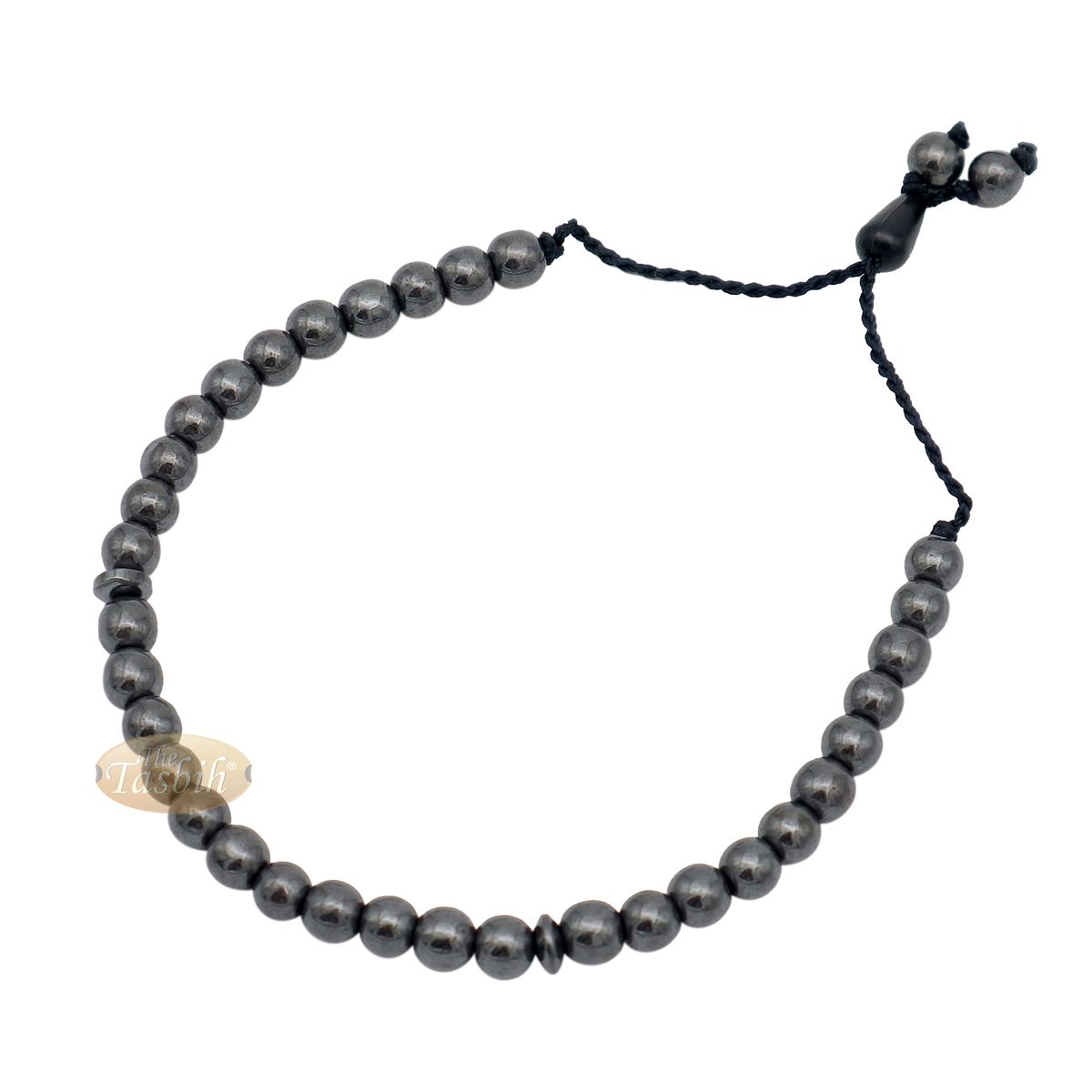 Islamic 33-Bead Bracelet Hematite 6 mm Beads Dividers Prayer Beads