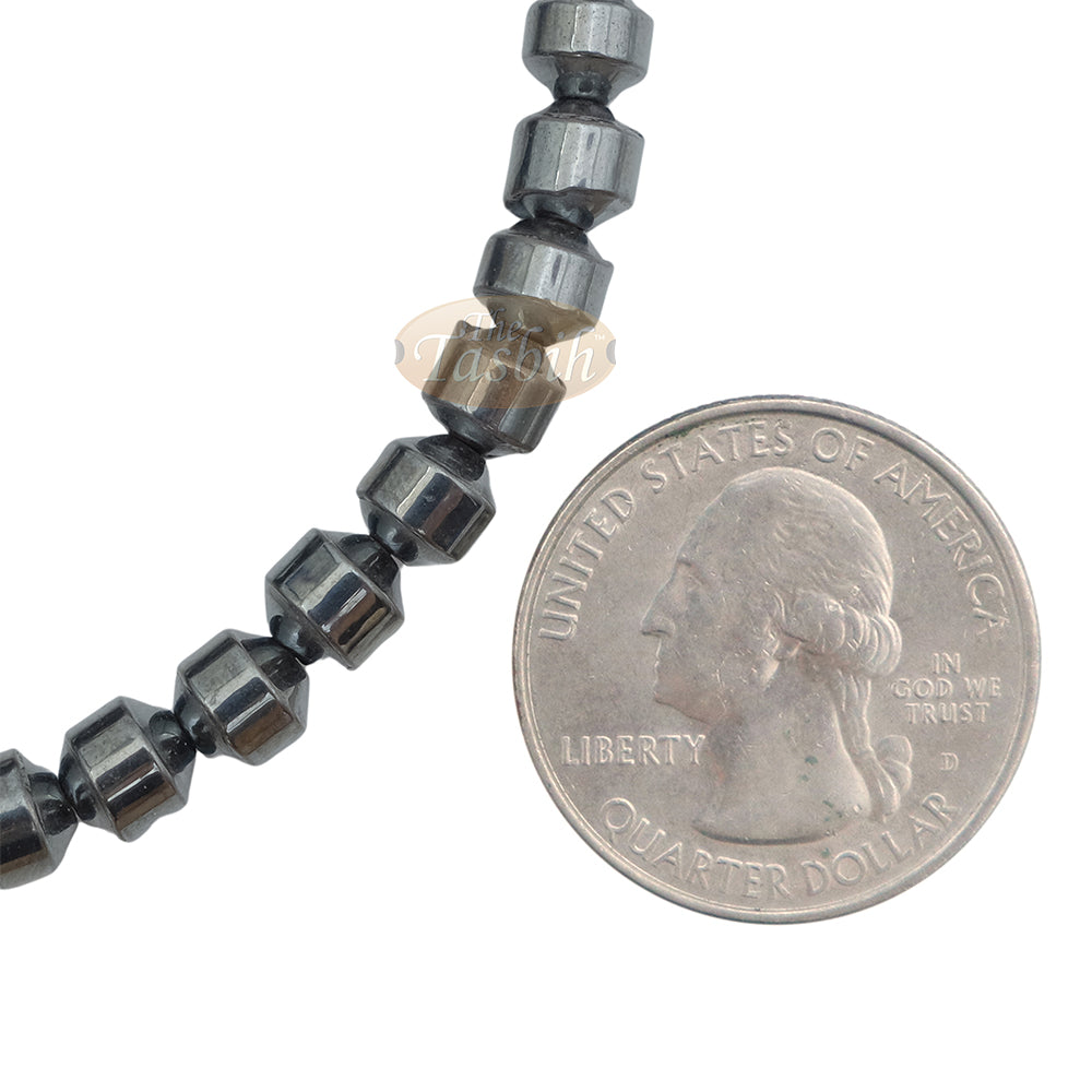 6mm Hematite Barrel 99-Bead With Divider Tasbih Bracelets