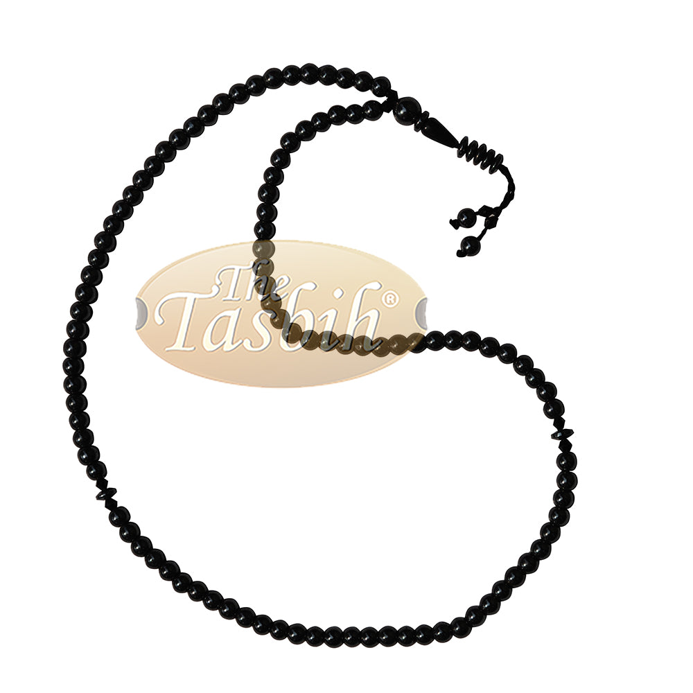 99-Bead Tasbih Made From Natural Hematine 6 mm Round Beads with Dividers Prayer Beads Zikr Beads Rosary