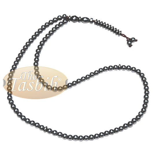 99-Bead 6mm Natural Hematine Stone Tasbih