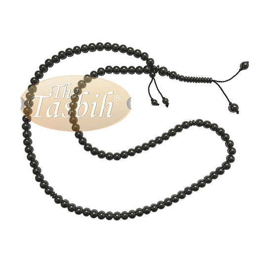 Large 99-bead Tasbih Hematine Stone 8.5mm Beads with Place Marker