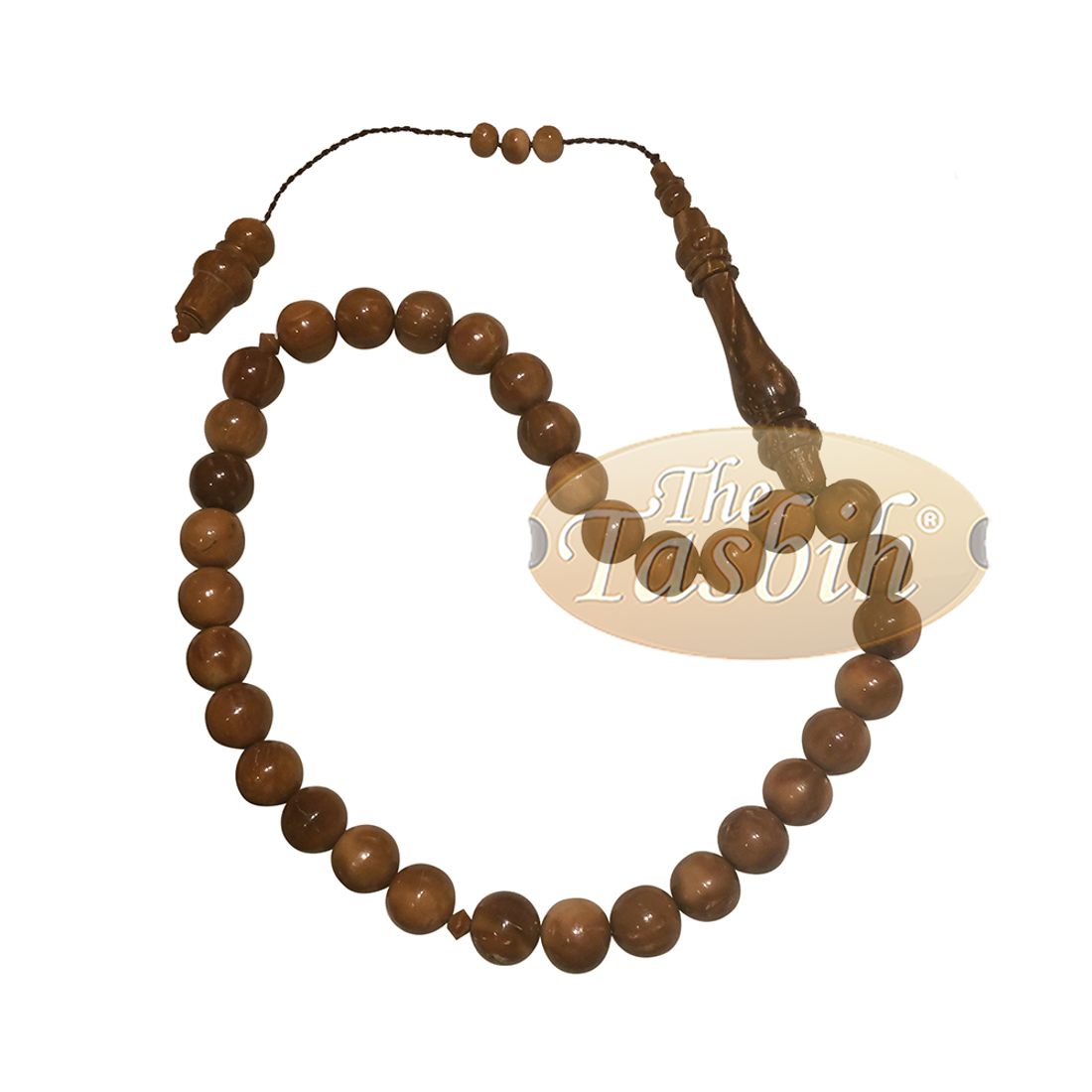 10mm Exotic Kuka 33-Bead Tesbih Prayer Beads Ottoman Style Alif