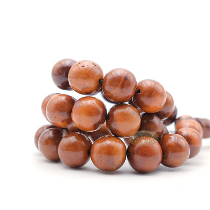 Genuine Kuka Tasbih Natural Brown Color Large 12 mm 33 Beads – Handcrafted Turkish Seed Prayer Beads Gif Boxed