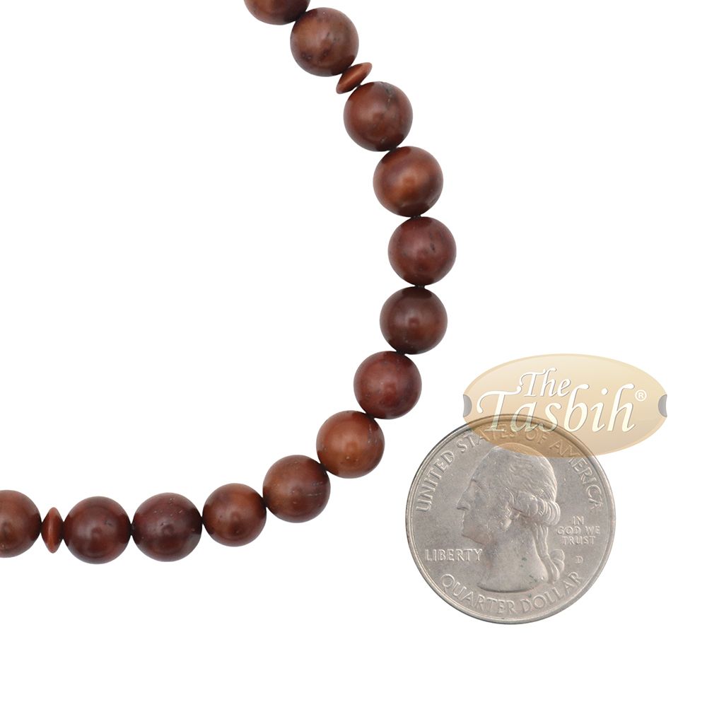 Genuine Kuka Tasbih Small 33-Ct Natural Color Islamic 8 mm Bead Handcrafted Turkish Seed Prayer Beads Sibha Misbaha Dhikr Tasbeeh Gift Boxed