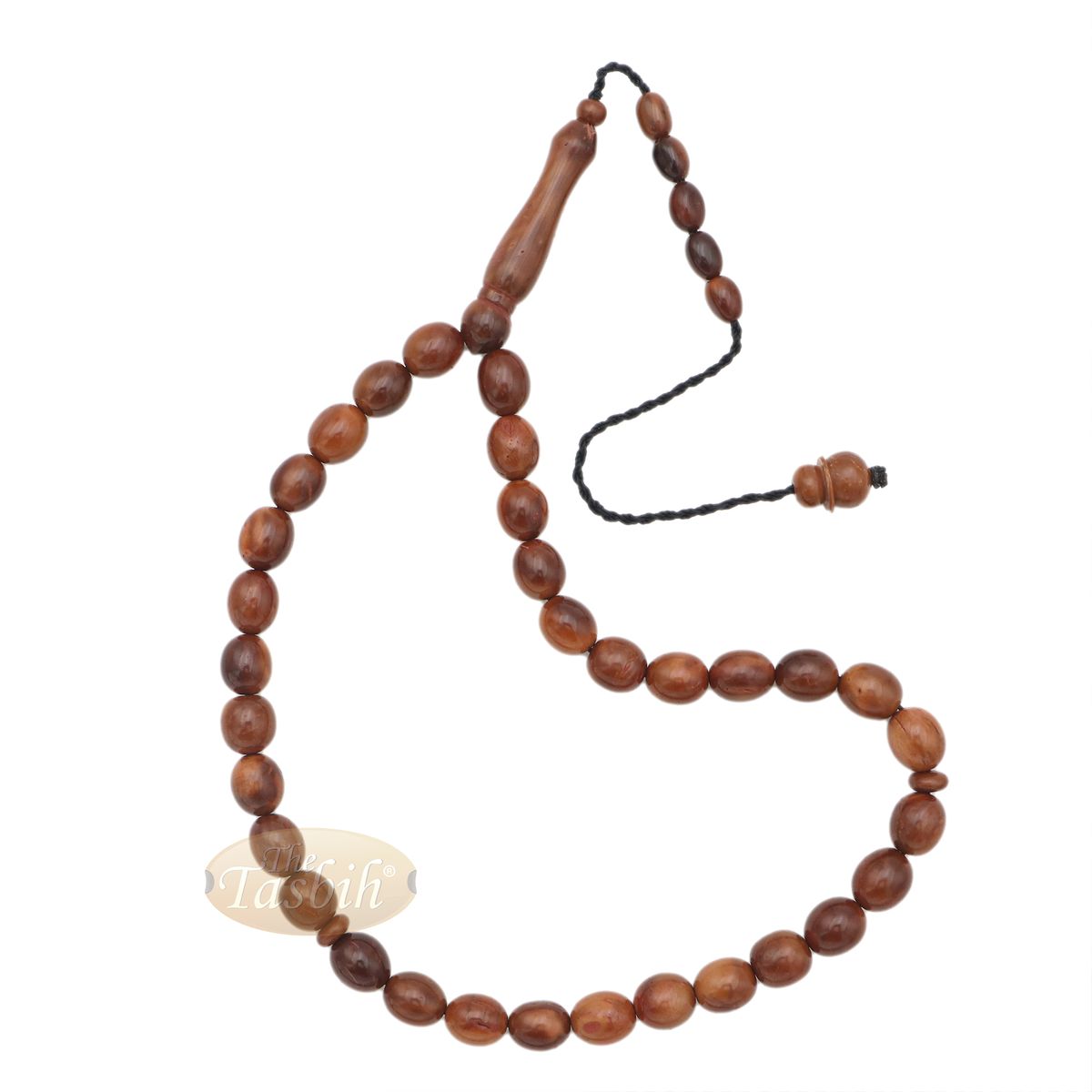 Genuine Kuka Tasbih – 9×12 mm Oval Bead Kuka seed Wood Prayer Beads